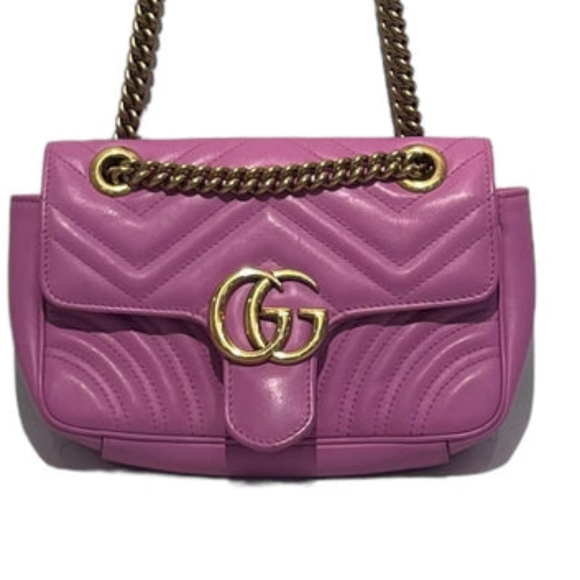 GUCCI/Cross Body Bag/Leather/PNK/Small GG Marmont Matelasse - Picture 15 of 15